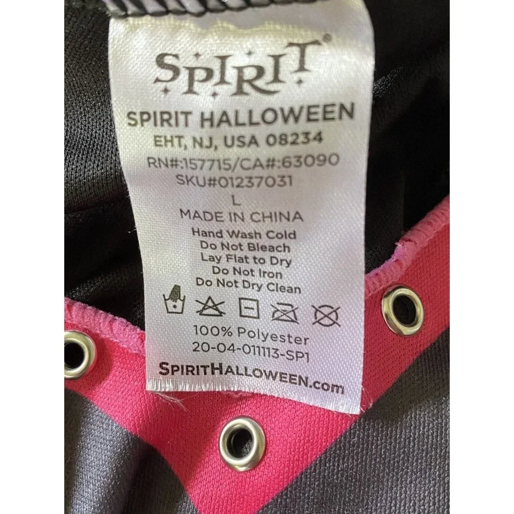 Girls Spirit Halloween Tween Pirate Dress with Skull Size Large‎ Hot Pink Black